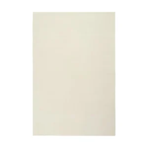 Cream White Plain Rug in oatmeal — front view