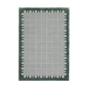 Custom Pearl Edge Grid Rug in Grey and Sage — front view