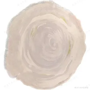 Custom Swirl Stone Round Rug in Cream and Taupe — in a room setting
