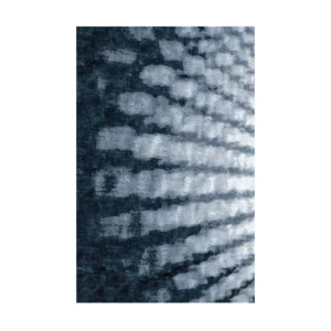 Custom Blue Light Ray Rug in blue — front view