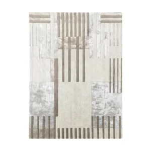 Custom Architectural Panel Rug in oatmeal — front view