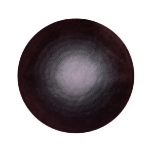 Custom Plum Gradient Round Rug, 180 cm in plum — front view