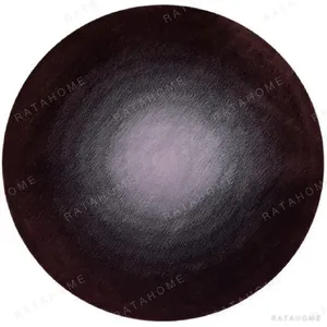 Custom Plum Gradient Round Rug, 180 cm in plum — in a room setting