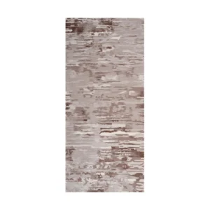 Custom Distressed Runner in Taupe and Cream — front view