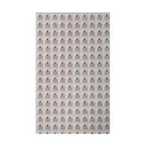 Custom Tile Grid Rug in Cream and Taupe — front view