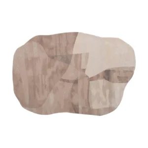 Custom Pebble Rug in Blush, Taupe and Sand — front view