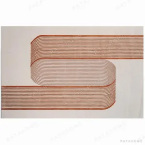 Custom Ribbon Loop Rug in Terracotta on Cream — in a room setting