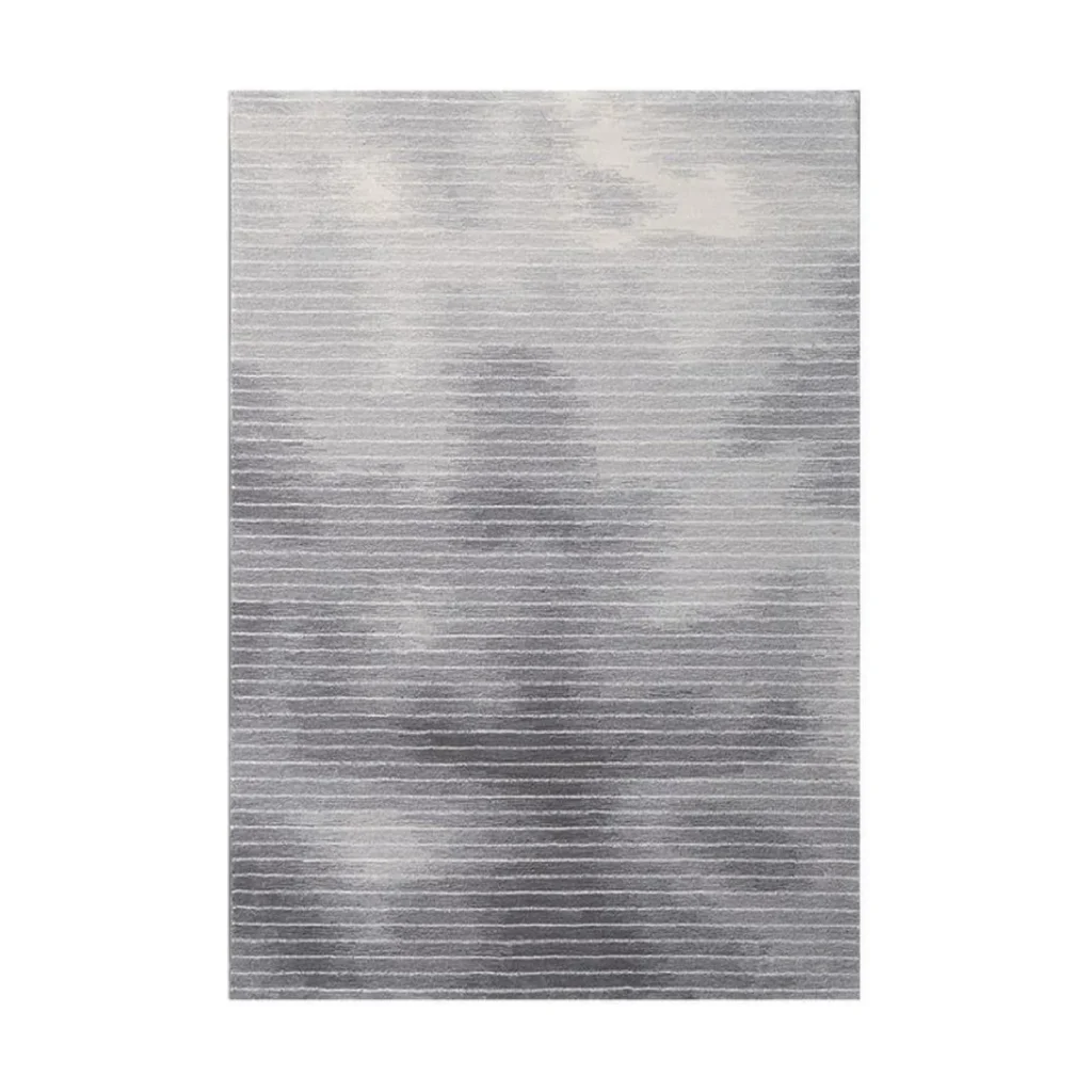 Custom Lined Cloud Rug in Grey — front view