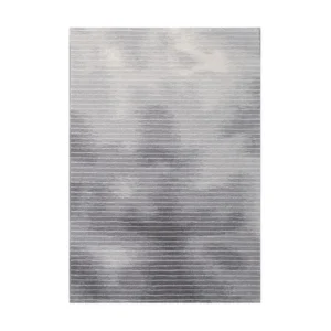 Custom Lined Cloud Rug in Grey — front view