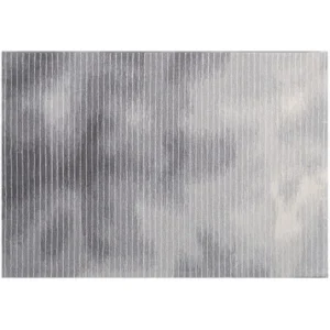 Custom Lined Cloud Rug in Grey — in a room setting