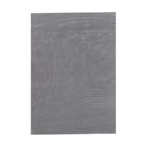 Custom Carved Contour Rug in Grey — front view