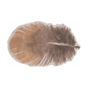Custom Feather Rug in Tan and Taupe — front view