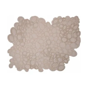 Custom Pebble Cluster Rug in Cream — front view