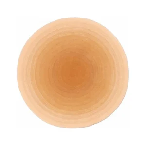 Custom Round Sunset Gradient Rug in Orange and Peach — front view