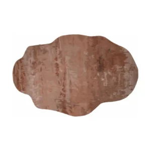 Custom Rust Cloud Rug in Terracotta and Brown — front view