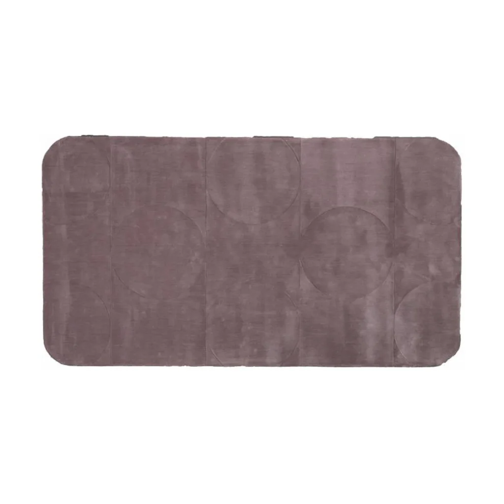 Custom Carved Arc Rug in Mauve-Taupe — front view
