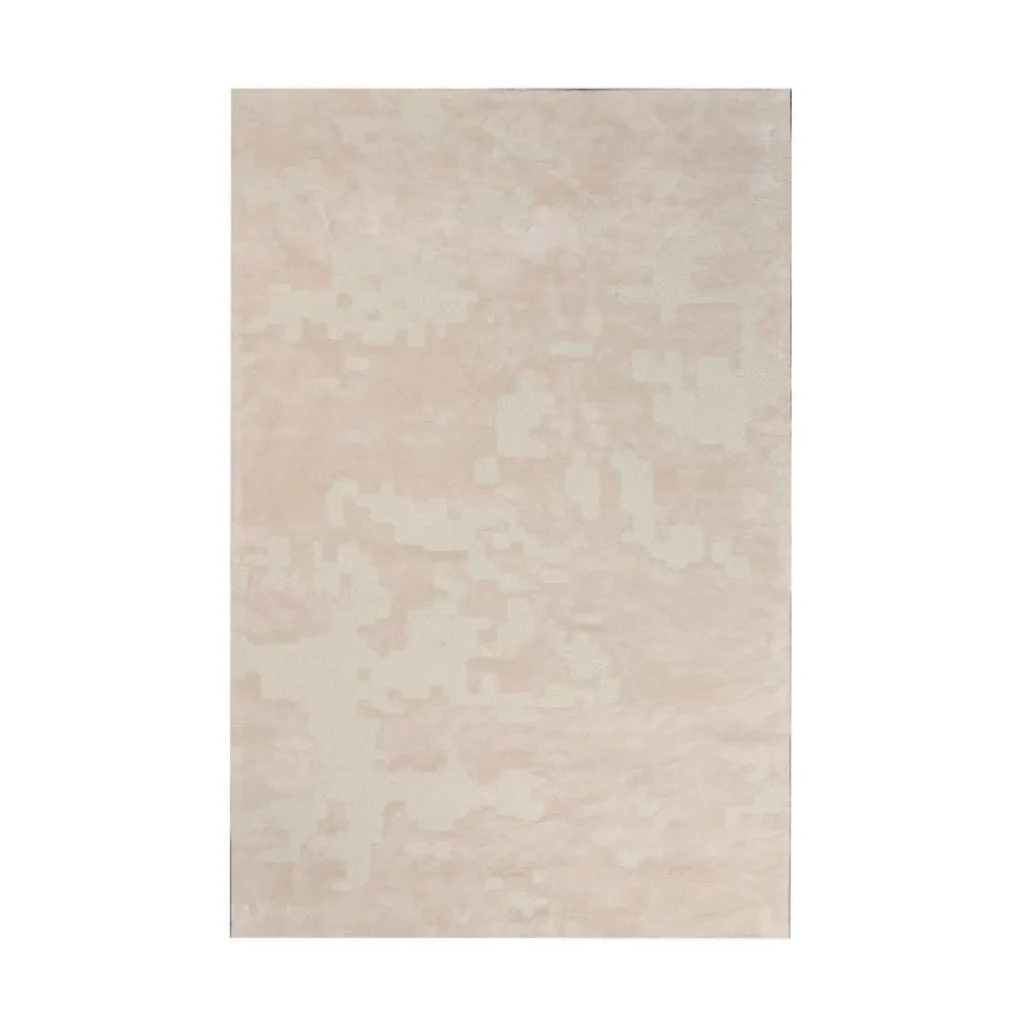 Custom Mottled Plain Rug in Cream — front view