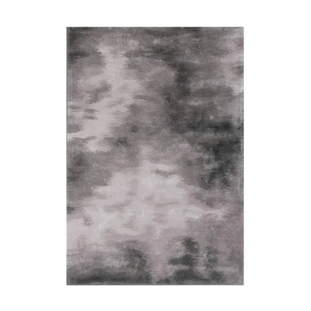 Custom Storm Wash Rug in Grey and Cream — front view