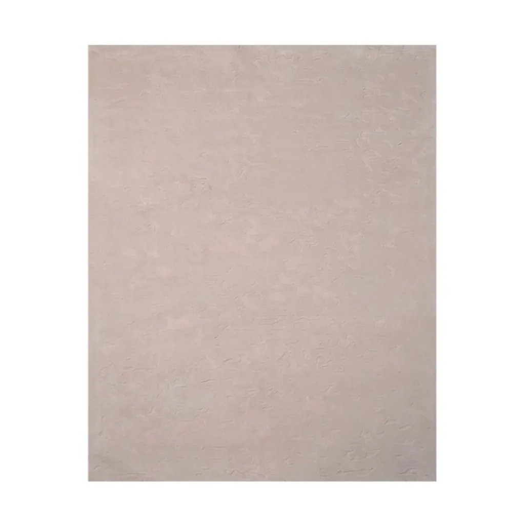 Custom Plain Textured Rug in Pale Taupe — front view