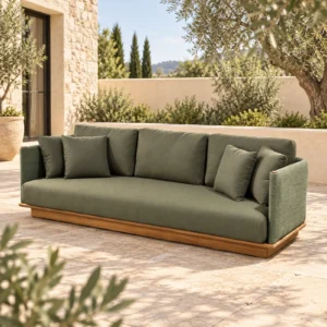 Custom Outdoor Sofa — front view