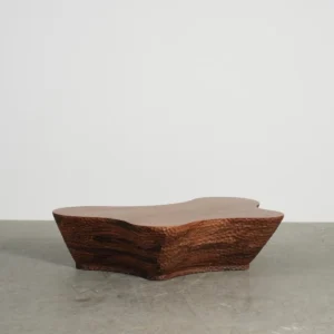 Carved Walnut Boulder Coffee Table, 160 x 100 cm in walnut — front view