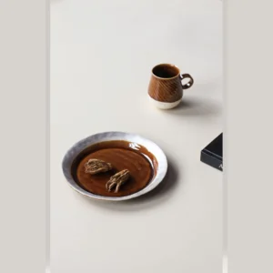 Jingdezhen Hand-Made Stoneware Coffee Mugs in clay — in a room setting