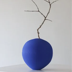 Designer Jingdezhen Klein Blue Mushroom Vase, Large in blue — in a room setting