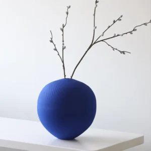 Designer Jingdezhen Klein Blue Mushroom Vase, Large in blue — in a room setting