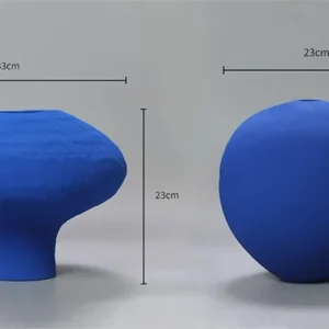 Designer Jingdezhen Klein Blue Mushroom Vase, Large in blue — in a room setting