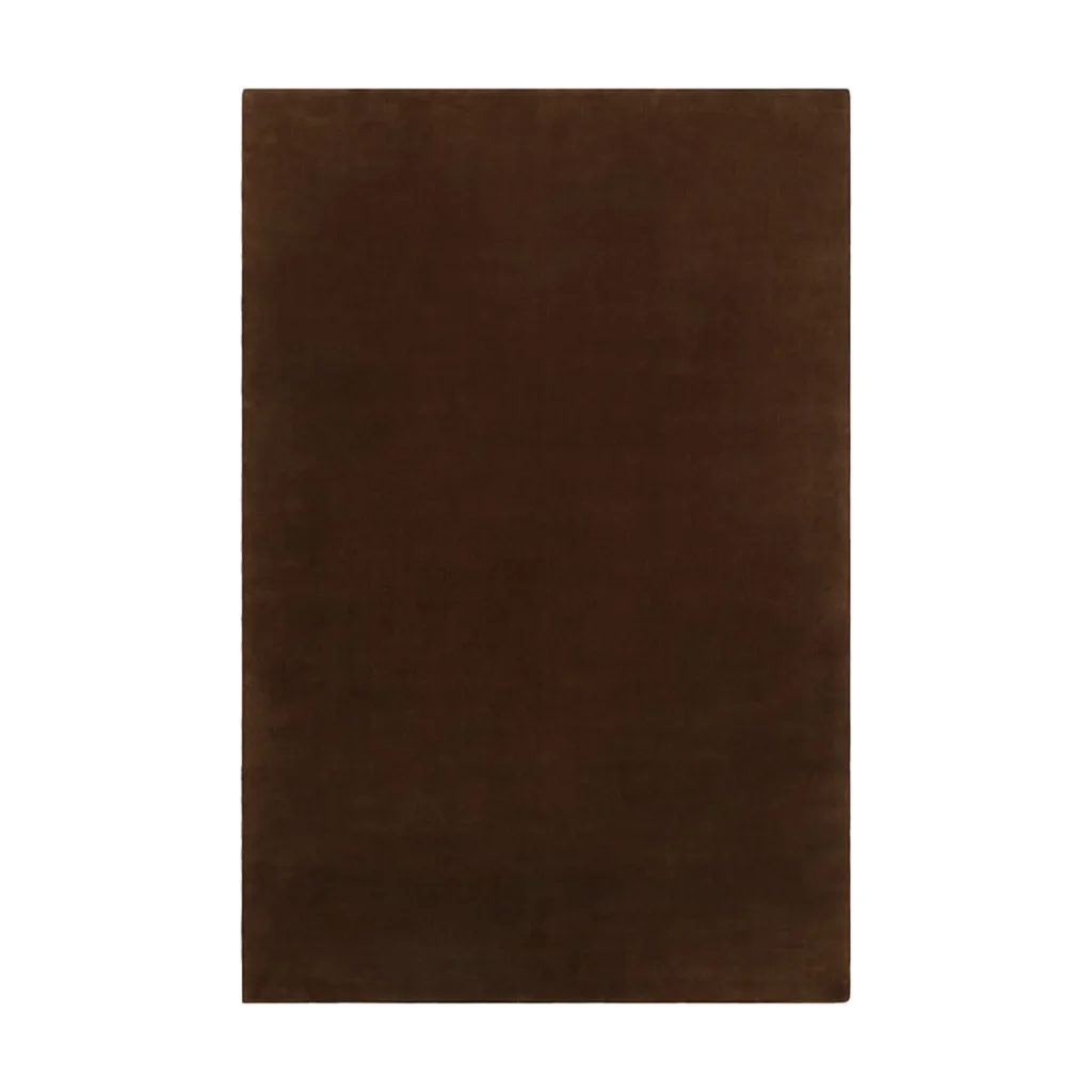 Dark Cocoa Plain Rug in clay — front view