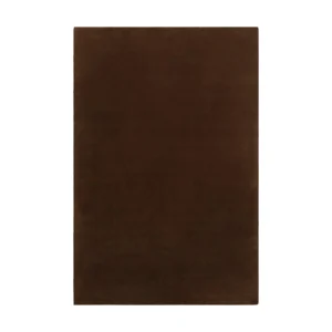 Dark Cocoa Plain Rug in clay — front view