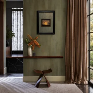 Small Sunset Landscape Wall Art in Dark Frame — front view