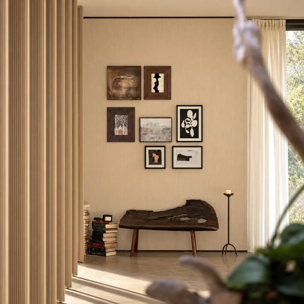 Gallery Wall Art Set of 6 Small Prints in Black Frames — front view
