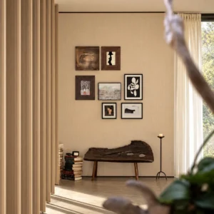Gallery Wall Art Set of 6 Small Prints in Black Frames — front view