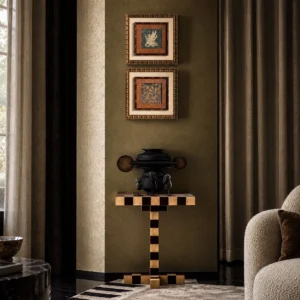 Small Wall Art Set of 2 in Gold Frames — front view