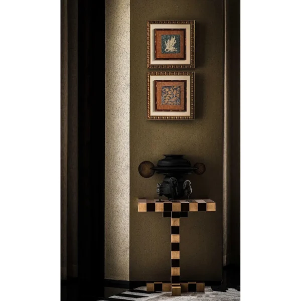 Small Wall Art Set of 2 in Gold Frames — in a room setting