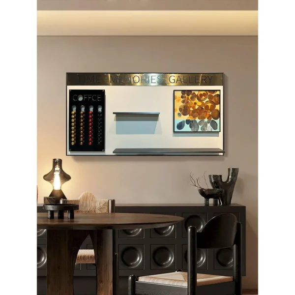 Gallery Shadow Box Wall Art with Framed Collection in black — in a room setting