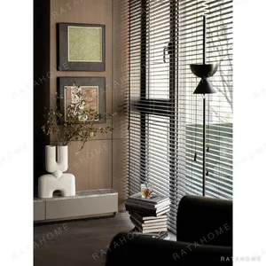 Stacked Textured Wall Art Set of 2 in Black Frames — in a room setting