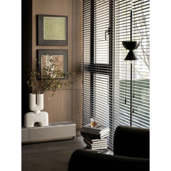 Stacked Textured Wall Art Set of 2 in Black Frames — in a room setting