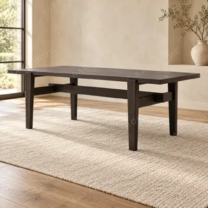 Black-Gold Sintered Stone Dining Table on Dark Frame in black — in a room setting