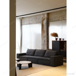 Fangyin Square Three-Seat Sofa in slate — in a room setting