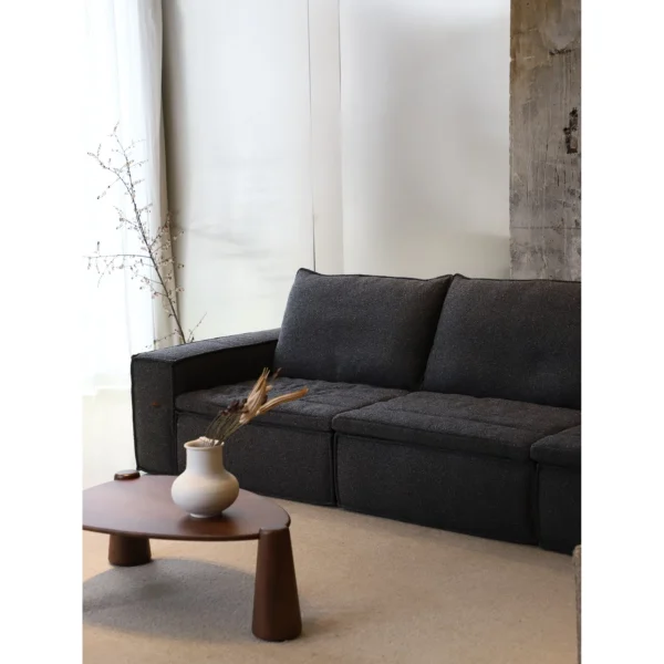 Fangyin Square Three-Seat Sofa in slate — in a room setting