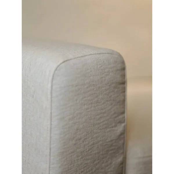 Floating Island Low-Base Sofa in ivory — in a room setting