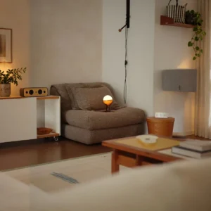 Single Sofa in performance fabric — front view