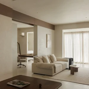 Tandao Straight-Line Sofa in oatmeal — front view