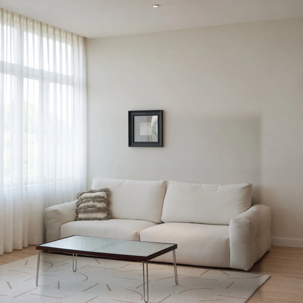 Zhiyu Woven Feather Sofa in solid wood — front view