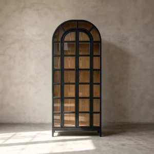 Dome Arch Glass Cabinet in glass — front view