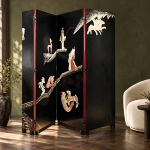 Black Lacquer Screen in black — front view