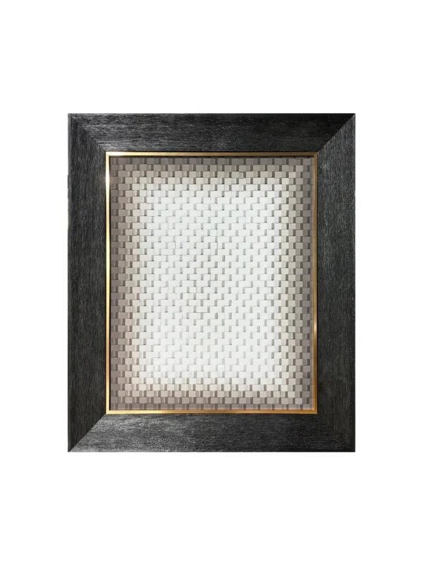 Monochrome Wall Art Set of 3 in Black Frames — in a room setting