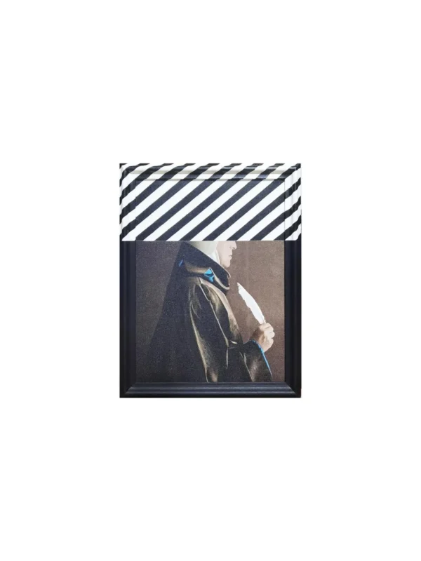 Monochrome Wall Art Set of 3 in Black Frames — in a room setting